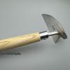 Camellia Wood Handle Japanese Stainless Steel Elbow Hoe and Sickle for Weeding and Cutting Vegetables.