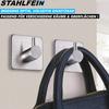 STAHLFEIN Towel Holder Towel Hook Stainless Steel Self-adhesive Set of 4