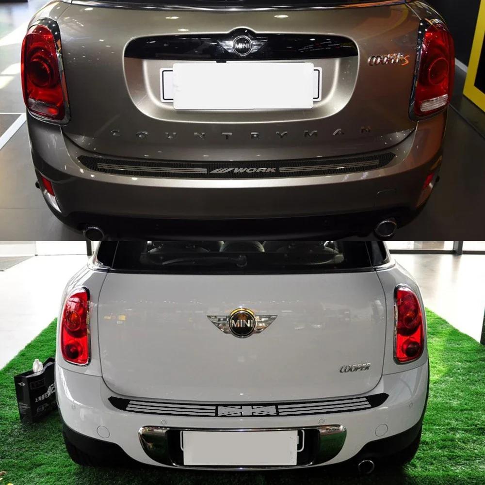 Auto Achterbumper Kofferbak Sticker Laadrand Beschermer Beschermrand Trim Koolstofvezel Union Jack Decoratie Voor MINI Cooper R60 Countryman