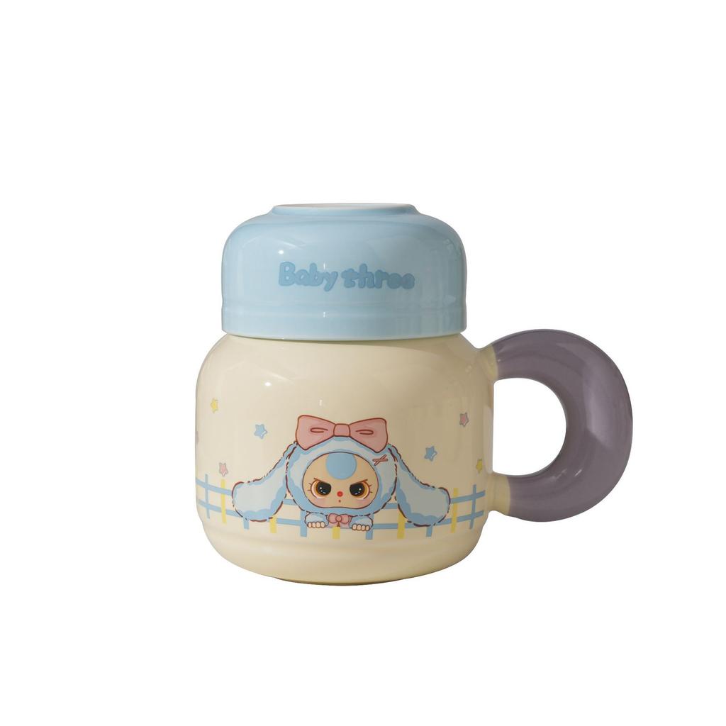 Cartoon Ceramic Breakfast Mug Cute Girl Heart Home Office Twist Cup Cup Souvenir