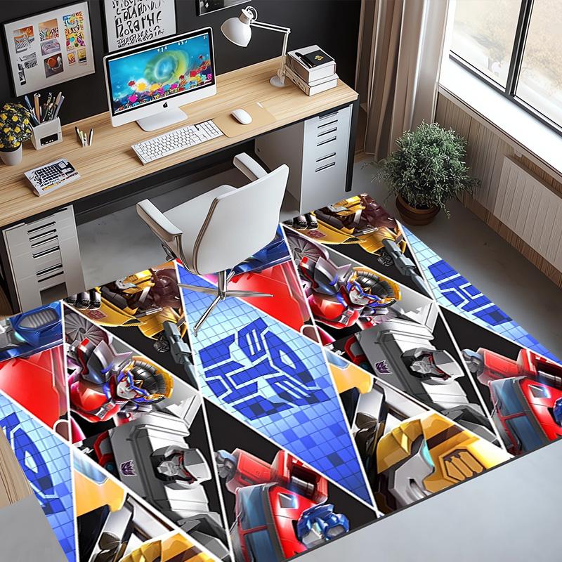 Transformers Pattern Rug, Indoor/Outdoor Mat, for Picnic, Gameroom, Bedroom, Office, Living Room, Home Decor Carpet, Birthday Gift