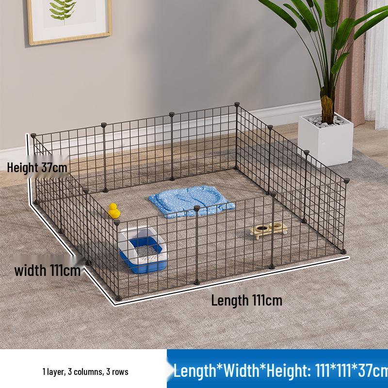 Free Assembly Indoor Pet Fence Barrier: Iron Mesh Anti-Escape Dog Stopper Fence.