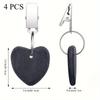 4pcs Stainless Steel Tablecloth Weights Clips - Heart Drop Shapes, for Outdoor Picnic & Family Dinner