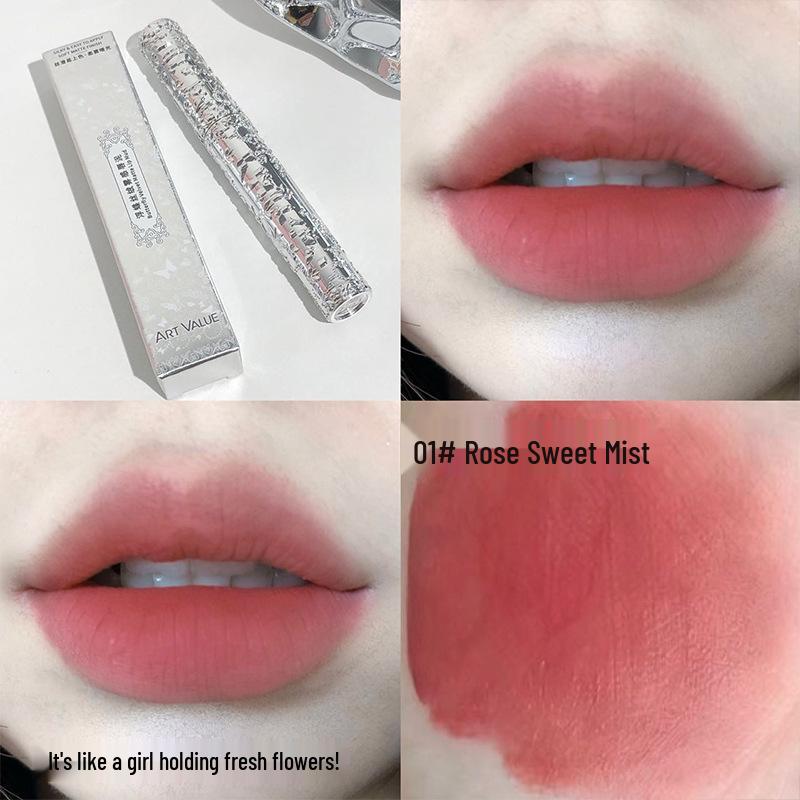 ART VALUE Velvet Matte Lip Mud - Long-lasting, Non-drying Nude Makeup Lipstick for Students (A2427)