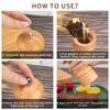 2pcs Wood Salt and Pepper Grinder   Coarseness Wooden Pepper Shaker for Kitchen Seasoning