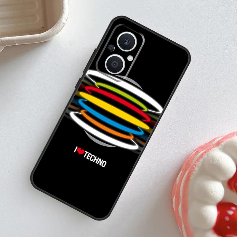 Techno Music Case For OPPO Reno 10 Pro 11F 4Z 5Z 8T 4 5 6 7 8 Lite OPPO Find X2 X3 Neo X5 X6 Pro Cover