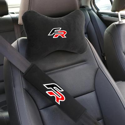 Car Belt Protection Shoulder Pads Headrest Neck Pillow For Seat Leon FR Ibiza Tarraco Arona Ateca Alhambra Auto Accessories