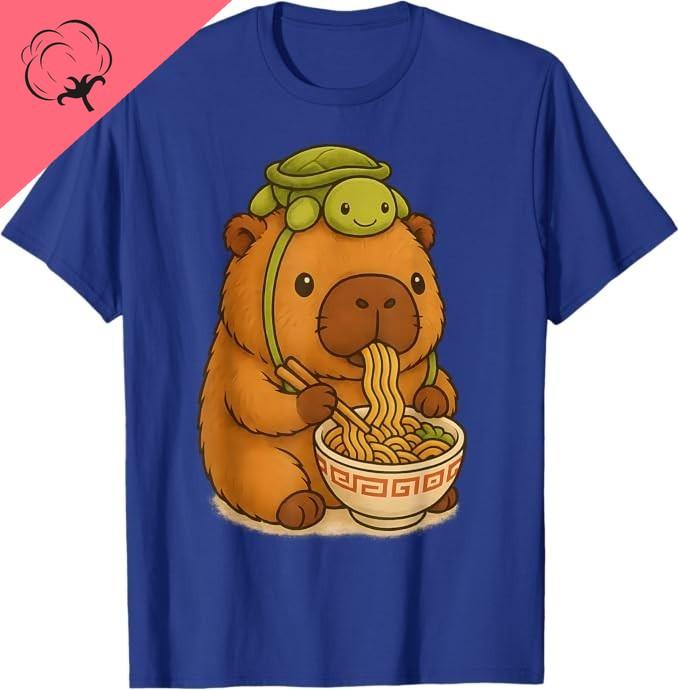 I Love Capybaras mens Casual Short Sleeved Round Neck Tshirt for Spring and Summer Clothing Top Y2k Clothes 100 Cotton Goth