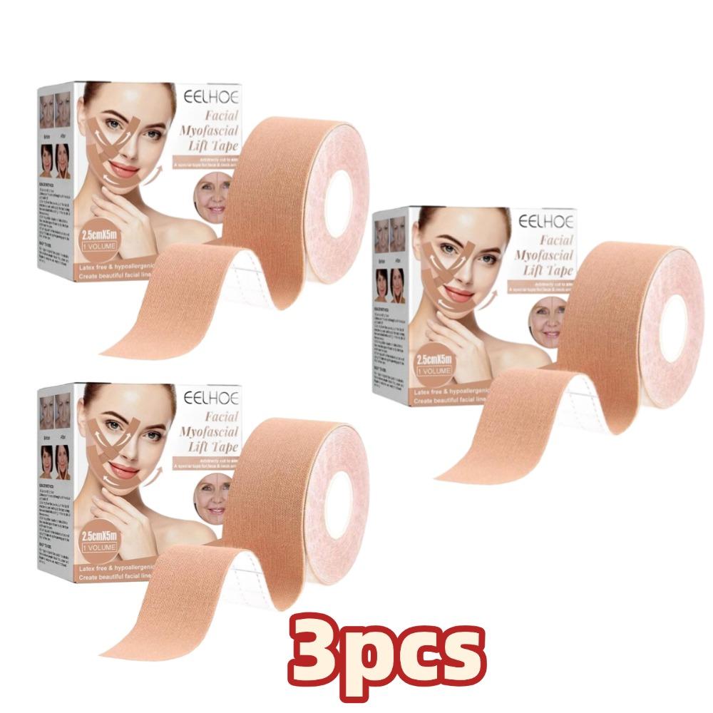 1/3/5pcs Kinesiology Tape For Face V Line Neck Eyes Lifting Wrinkle Remover Sticker Tape Facial Skin Care Tool Elastic Bandage