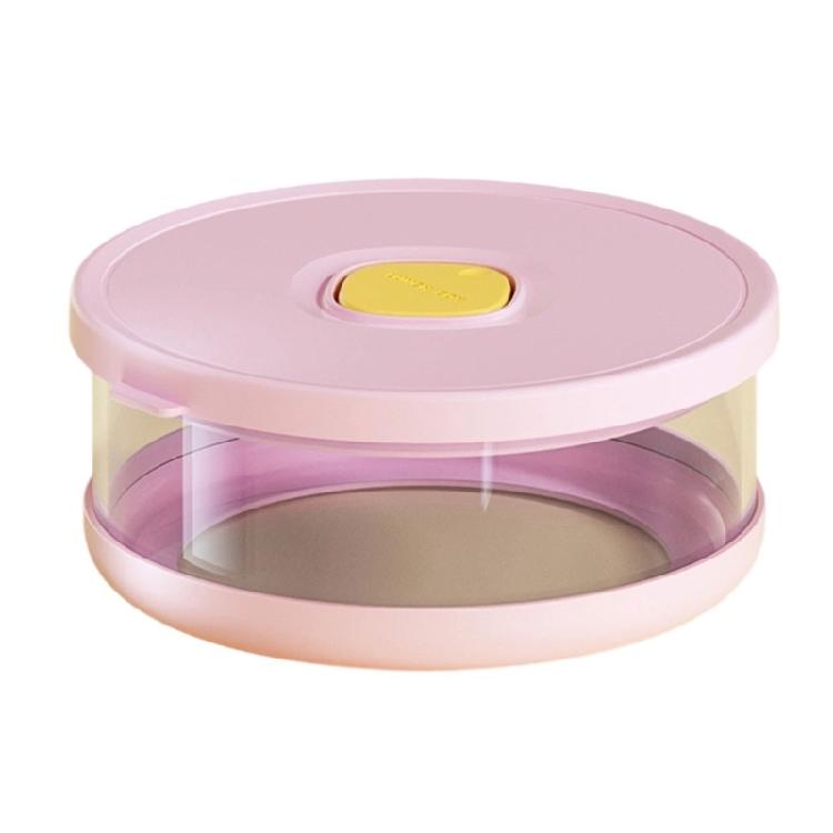 

Space Saving Glass Meal Container With Locking Lid Durable Design Bentos Box Lunch Holder For Daily Use рожевий