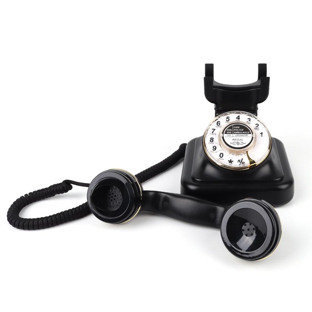 Vintage Rotary Landline Phone: Antique Retro Telephone for Home or Hotel
