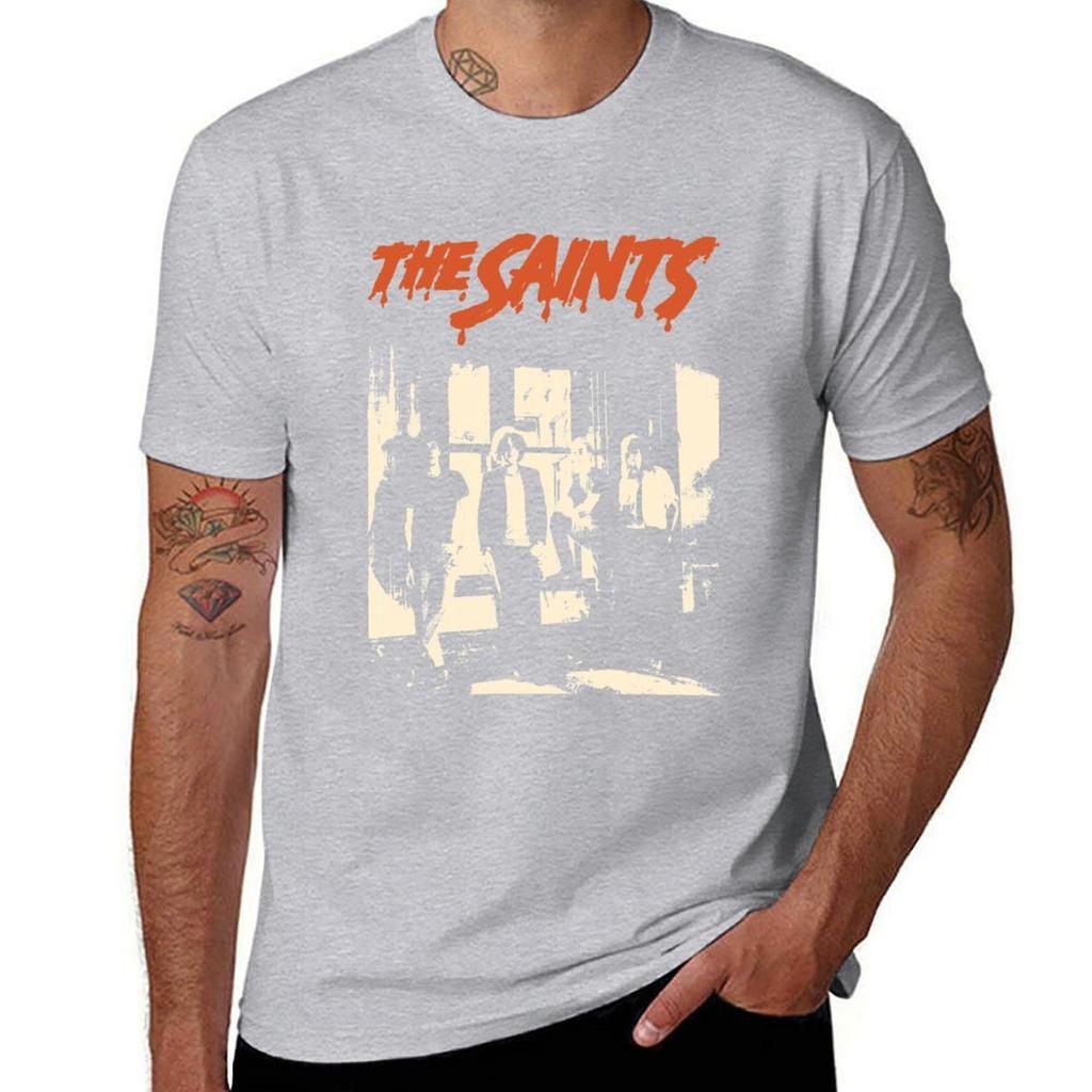 The Saints Punk Rock T-Shirt Boys Animal Print Aesthetic Clothing Quick-drying Boys Whites Mens Graphic T-shirts Hip Hop