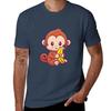 Cute Monkey Tshirt Trendy Print Short Sleeve Tshirt