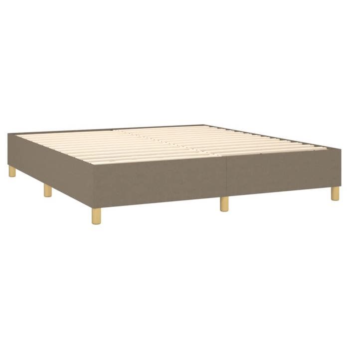 Maison Exclusive - Sommier à lattes de lit avec matelas Taupe 180x200 cm Tissu