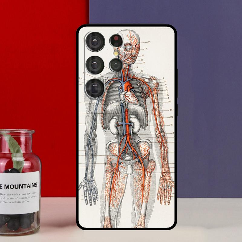 Medical Human Organs Brain Funda Case For Samsung Galaxy S25 Ultra S9 S10 S20 S21 FE S22 S23 Plus S24 Ultra Phone Cover