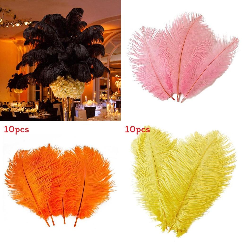 Luxurious Natural Ostrich Feathers 12-14 Inches For Elegant Party Table Decor