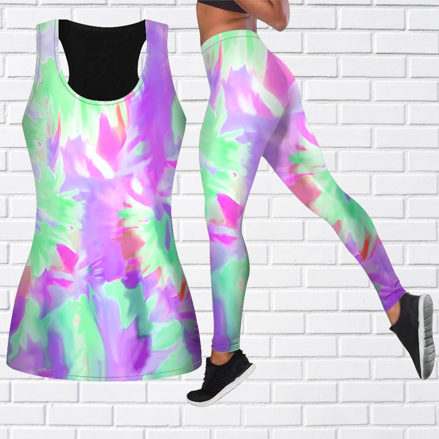 

Красочный спрей-принт для йоги для женщин, модные леггинсы для тренировок, фитнес-спортивные повседневные штаны для йоги 3XL фиолетовый