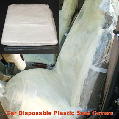 Car Disposable Plastic Seat Covers Universal Transparent Seat Protective Covers Anti-dust