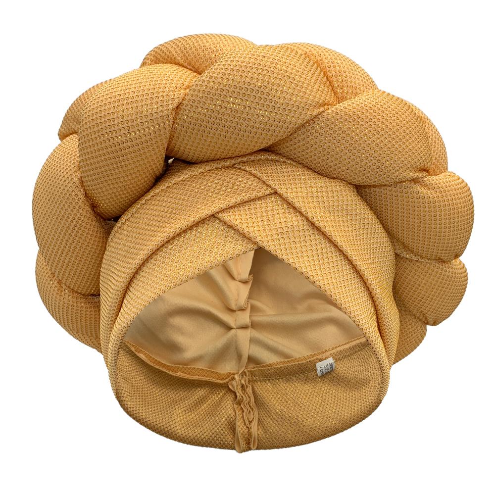 Solid Color Braid Turban Caps for Women Muslim Hijab Braid Hat Islamic Headwear Female Head Wrap Bonnet African Turbans