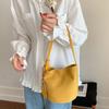 with Round Pendant Slouchy Hobo Bags Shoulder Bag Solid Color Tote Bag  Summer