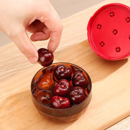 Cherry Pitter Tool 7-Hole Cherry Pit Extractor Ergonomic Cherry Tool Noise-free Cherry Pit for Left