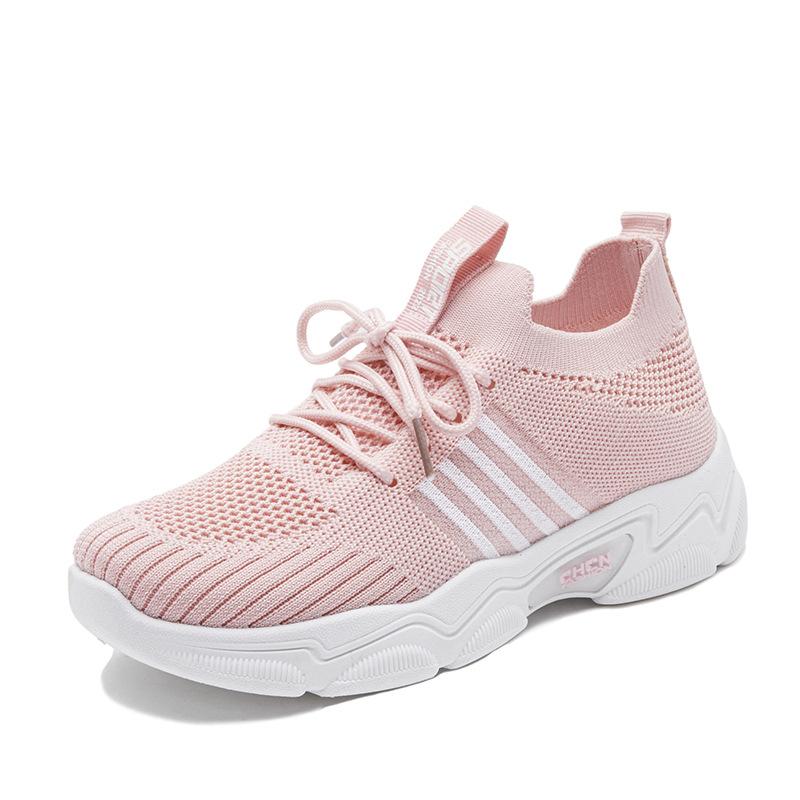 Womens Lightweight Walking Shoes Casual Breathable Mesh Slip On Sneakers Tennis Jogging Shoes Lace-Up Workout Footwear Non-Slip Gym Sneakers for Women