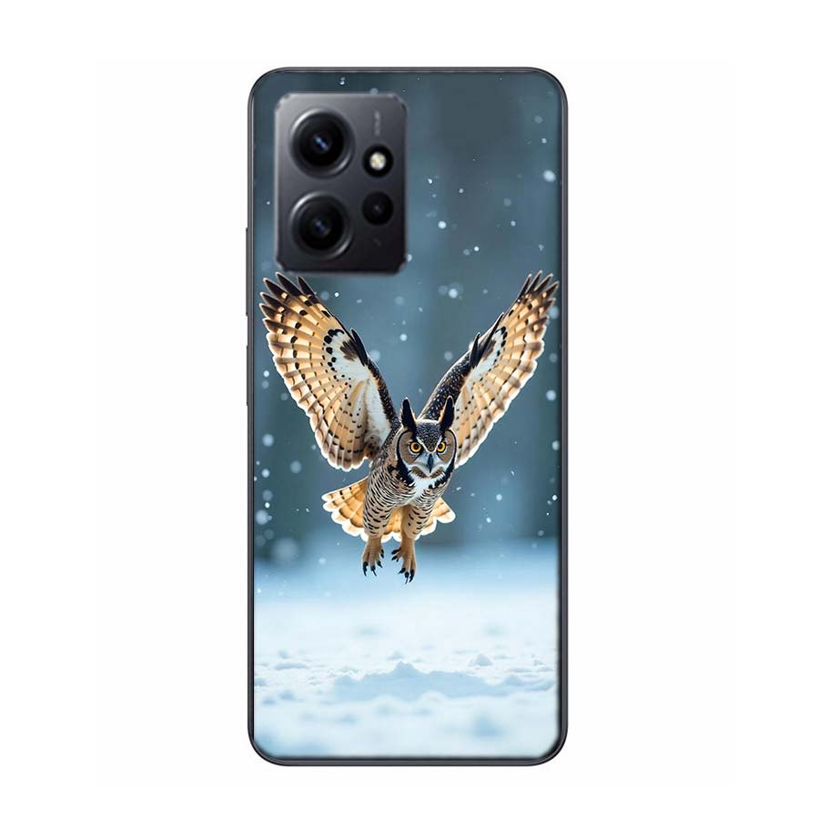 Owl in Winter Phone Case For Redmi Note 14 15 Pro 5G 13 12 Pro Plus 11 11T 11E 11S 10 Pro 10S 9 9S Cover Cell Clear TPU Capa Com
