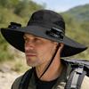 Dual Fan Summer Fan Visor Cap 3 Speeds Fishing Bucket Hat Convenient Solar Fan Hat  Outdoor Travel
