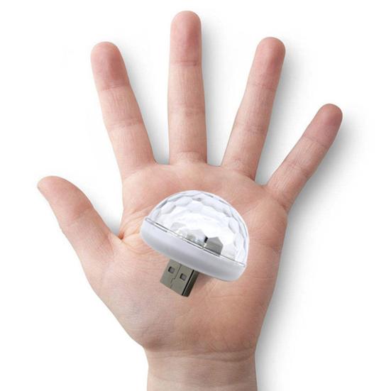 Mini USB LED hudební ovládání zvuku atmosféra noční světlo interiérová lampa do auta