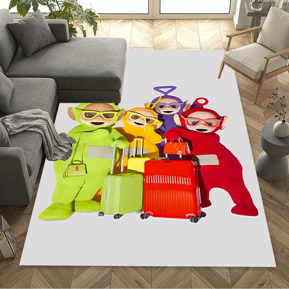 Teletubbies Friends Forever Floor Mat Design for Bedrooms Foyer Study Room Game Room Antislip Carpet Anime Office Decor Birthday/Christmas Gift