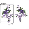1Pair Polyester Fiber Embroidery Flower Patch DIY Handmade Clothing Accessories Embroidery Floral Applique Sew On Patch Hat