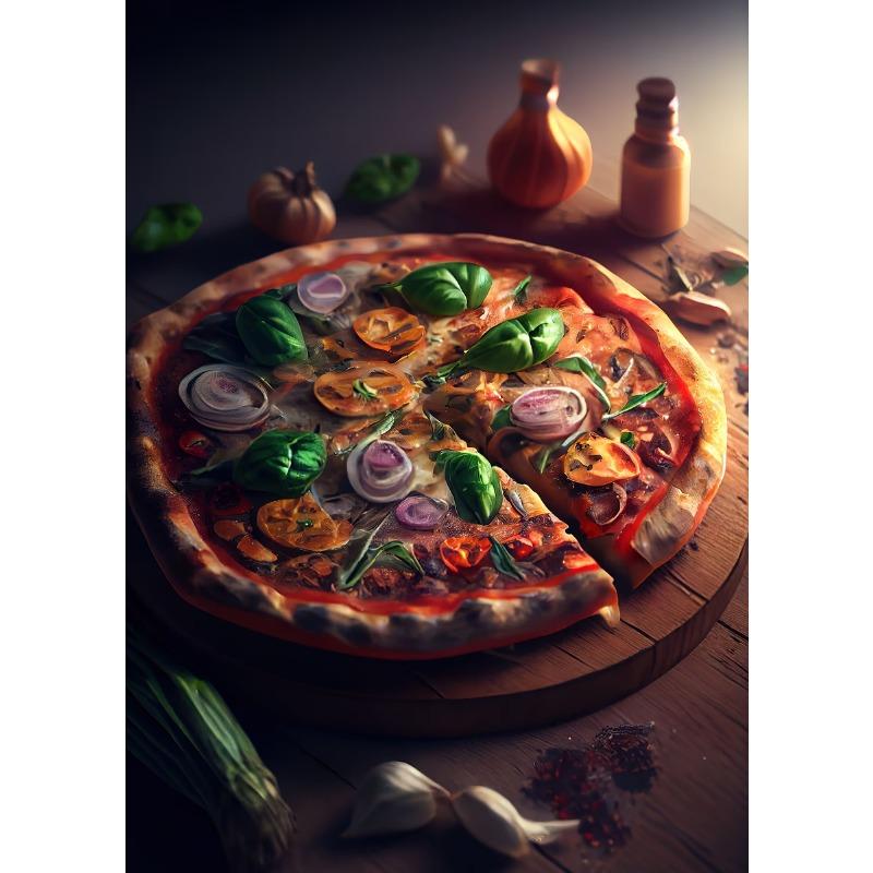 Healing Temptation Delicious Pizza Art Food Poster Canvas Prints Wall Painting Restaurant Kitchen Living Room Home Decoration