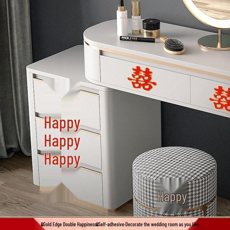 Double Happiness Wedding Self-Adhesive Sticker for Curtains, Stairs, Tables, and Doors