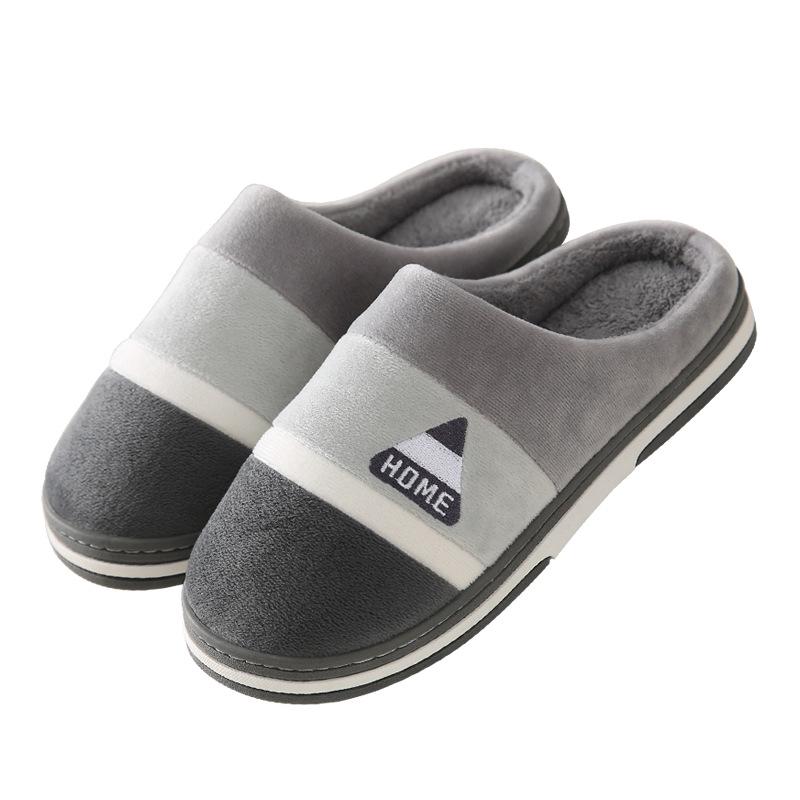 Men's and Women's Non-Slip Thick-Soled Cotton Slippers – Cozy Fur for Indoor Use In Autumn and Winter