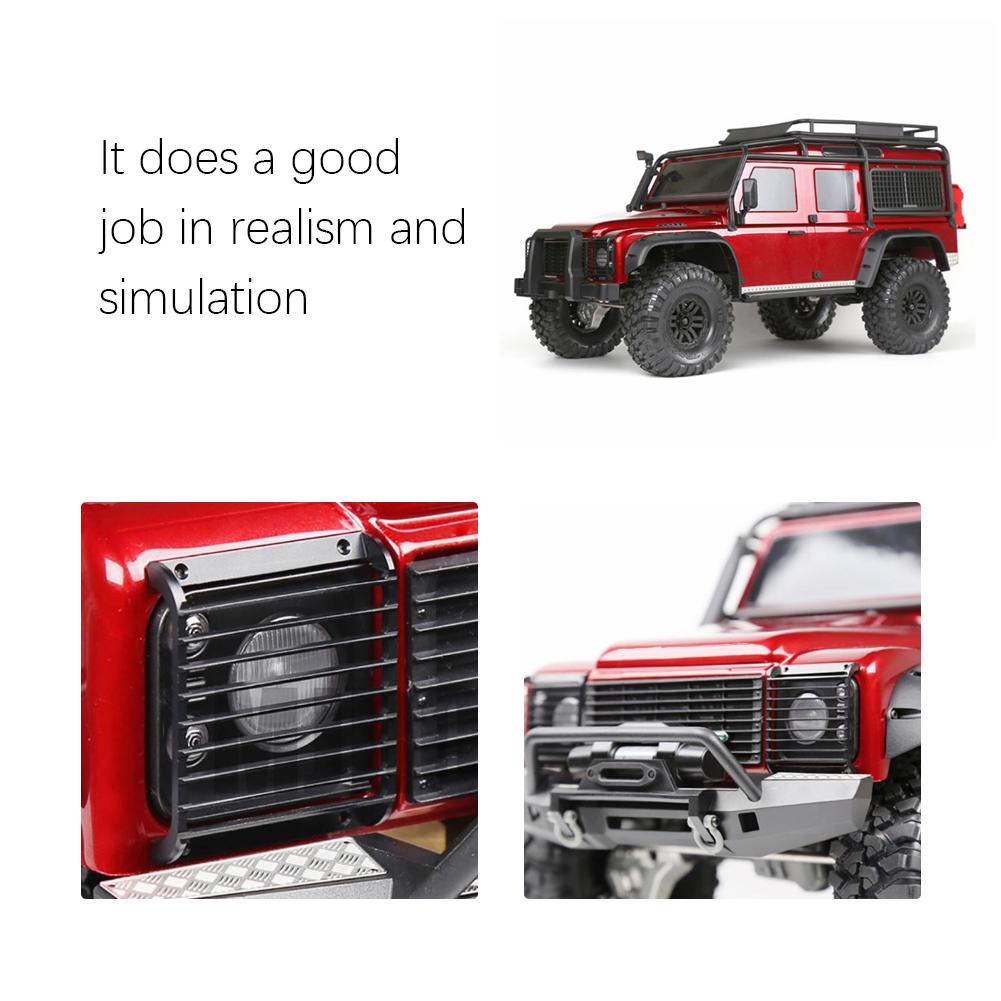 Front Lamp Guard Intake Grille Door Engine Cover Hinge Decor Fit for Traxxas TRX4 Defender 1/10 RC Crawler Car