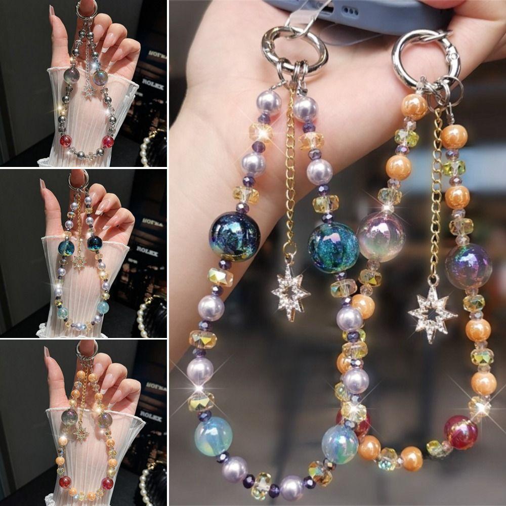 Șnur pentru Telefon Mobil cu Cristal Strălucitor, Curea Anti-Pierdere, Pandantiv pentru Geantă, Frânghie Creativă de Mână pentru Telefon