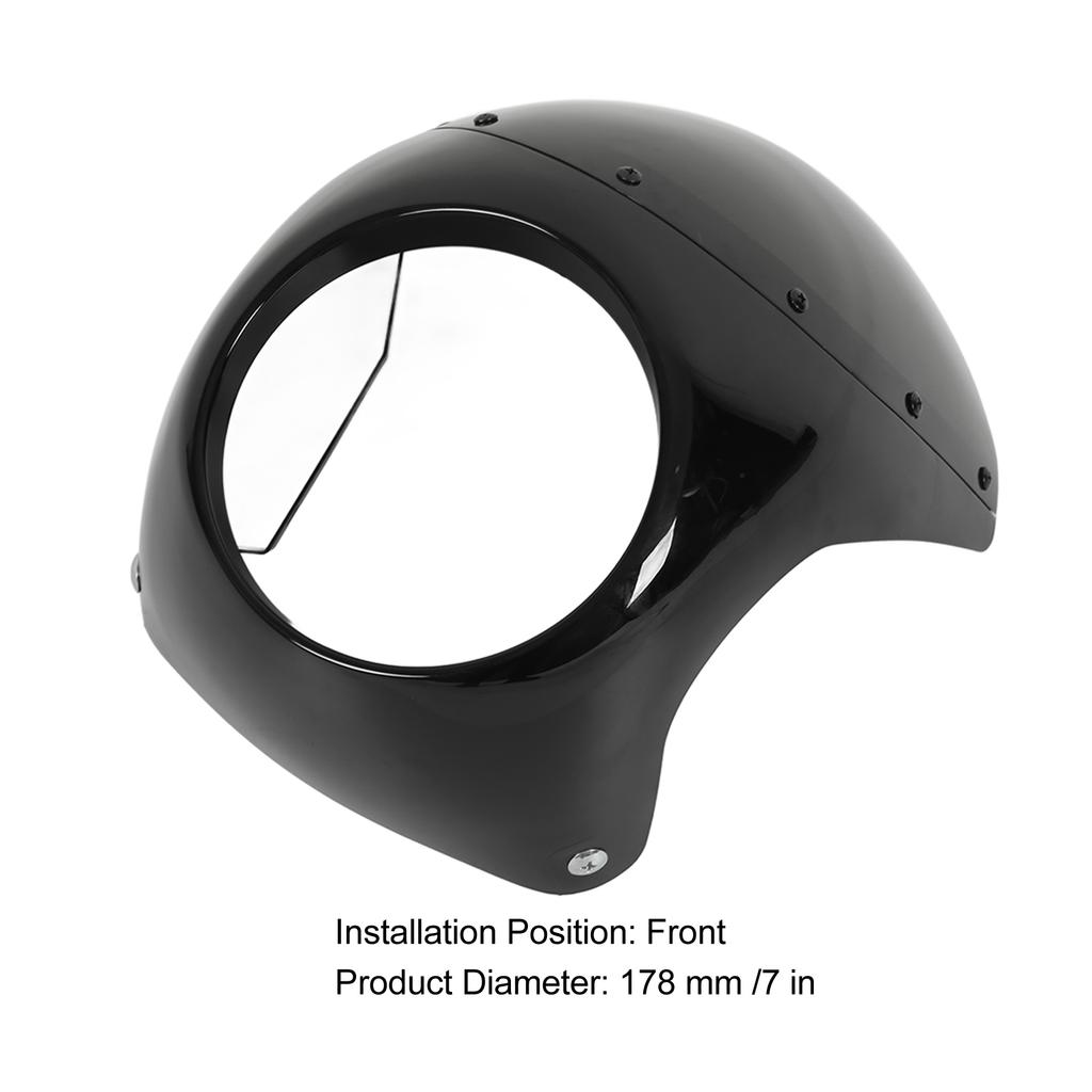 7in Motorcycle Headlight Fairing     Aging Resistant   Fit for Round Headlights Motorbike