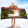 Microfiber Beach Towel, Sand Free Beach Blanket, Quick Dry Sand Free Lightweight Large Oversized Beach Towel Waterfall Print