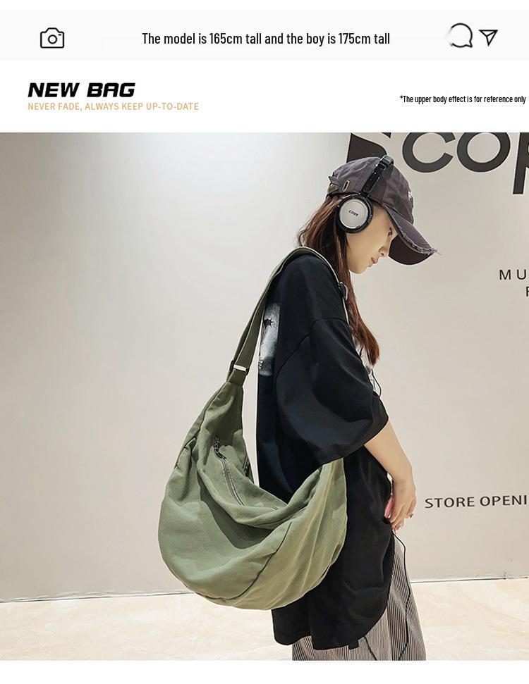 Korean Style Dumpling Bag: Unisex Large Capacity Crossbody for Students and Couples