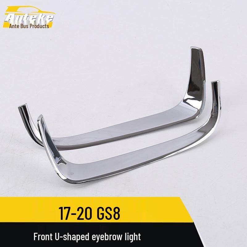 Front U-Shaped Grille and Fog Light Eyebrow Trim for 17-20 GS8