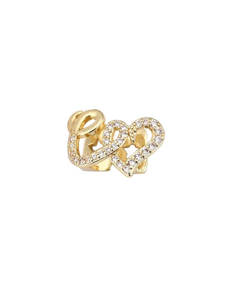 European & American Double Heart Zircon Hip-Hop Teeth Grills - Trendy Copper Tooth Jewelry