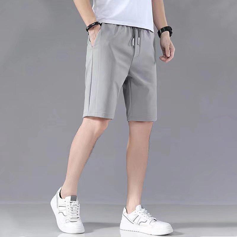Shorts men's summer thin ice silk quick-drying casual sports five-point pants loose straight ins beach pants breathable