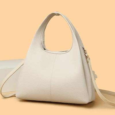 Damentasche neue Handtasche mit Lychee-Muster einfache Schulter-Umhängetasche Pendler-Schultertasche