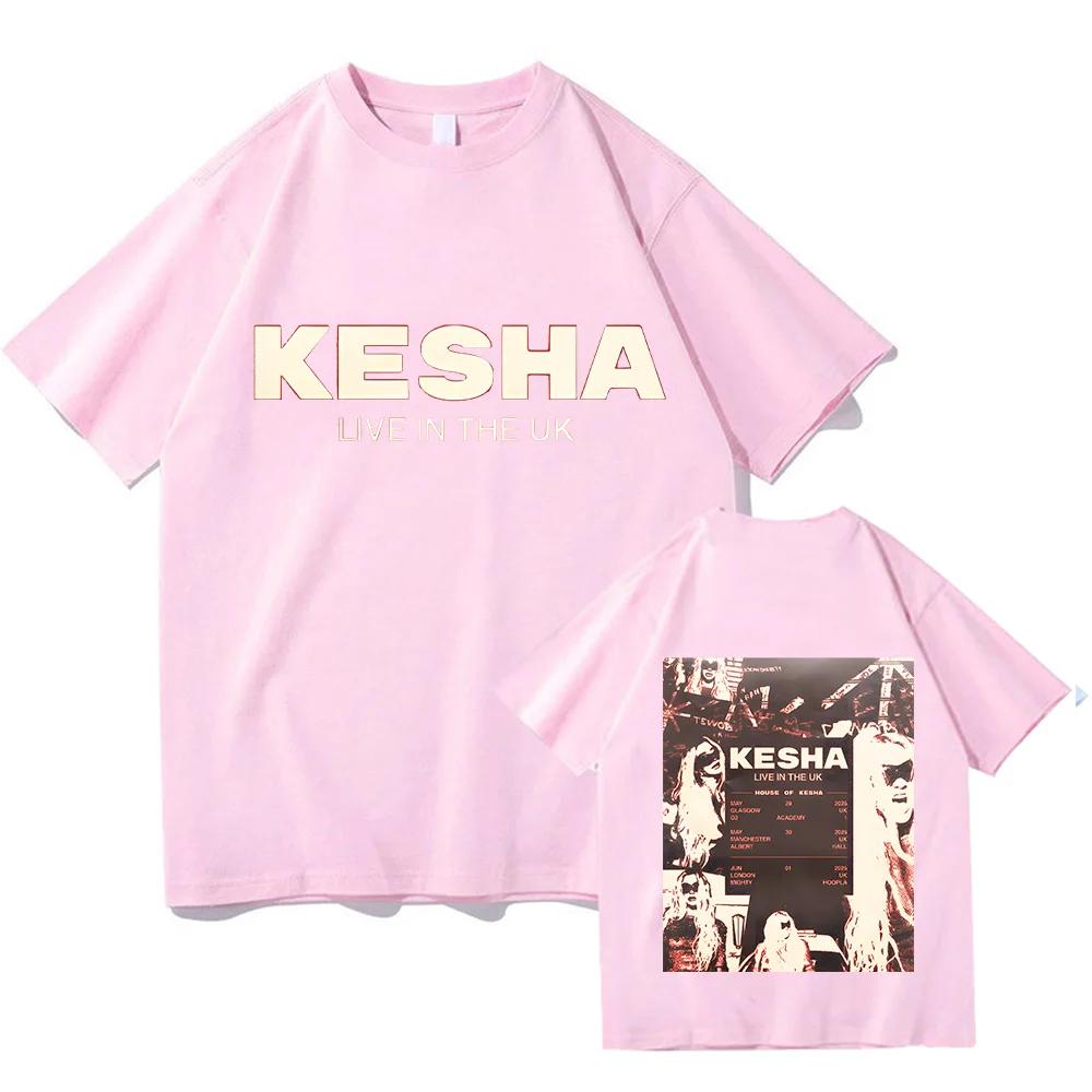 Kesha Live In The UK 2026 Tshirts House of Kesha Fan Gift Tshirt Women Unisex Cotton Tees Oversized Fashion Graphic Printing Tops