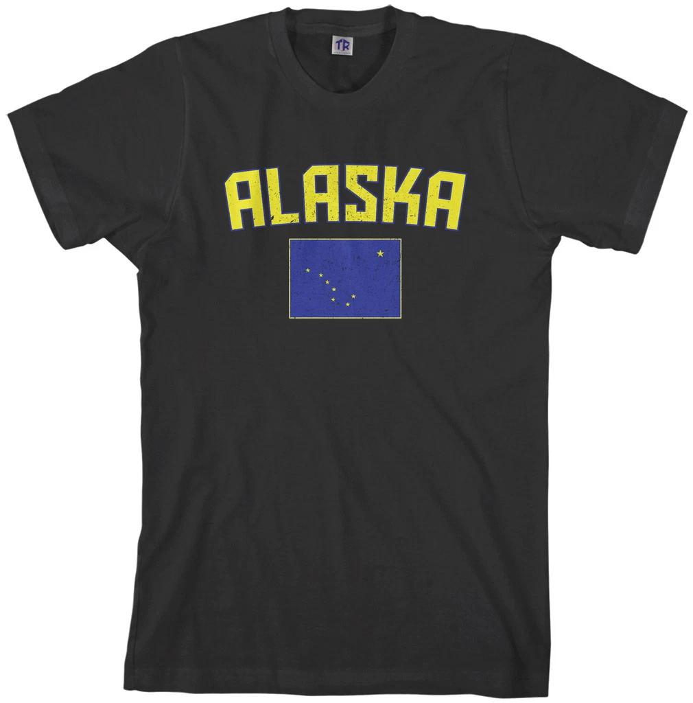 Threadrock Men s Alaska Flag T shirt State Juneau Anchorage 3XL
