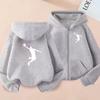 Fashionable Cartoon Printed Sports Zipper Jackets for Boys Girls Suitable for Children Aged3 To13 for Casual Anime Autumn Winter