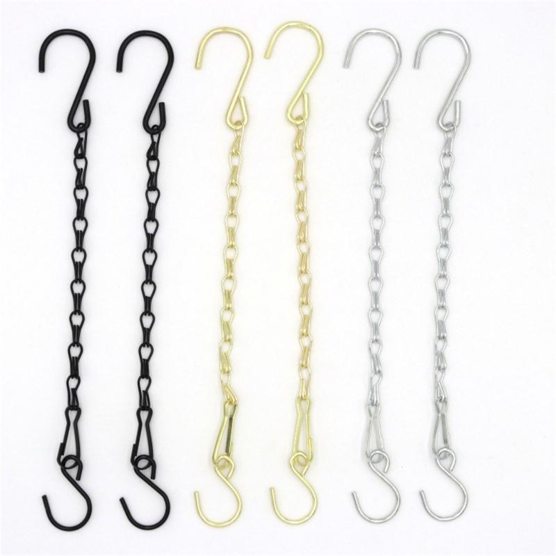 10 Stück wetterfeste eiserne Hängekette für Vogelfutterhäuschen Blumentöpfe Metallkette inklusive S-Haken Clips