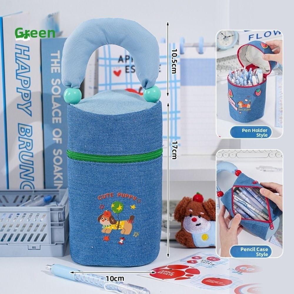 Puppy Pattern Pencil Storage Bag INS Makeup Brush Storage Bucket  School Office Supplies