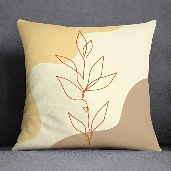 Nordic abstract printed pattern square cushion cover for home living room sofa decoration waist  pillowcase x