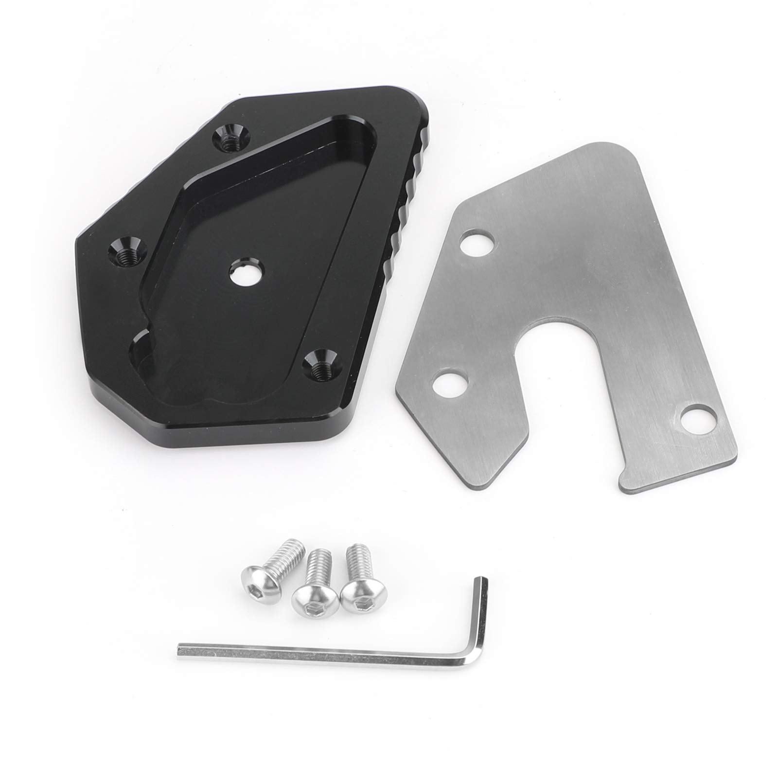 

Bruce & Shark Kickstand Side Stand Stand Stand Plate Extension for Suzuki DL650 V-STROM 650 2012-2019 Aluminum Black Motorcycle